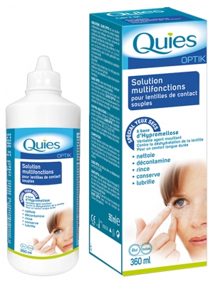 Quies Optik Solution Multifonctions pour Lentilles de Contact Souples 360 ml
