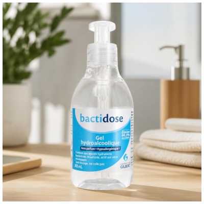 Gilbert Bactidose Gel Hydroalcoolique Non Parfume - 300 ml