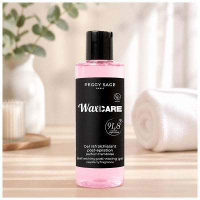 Peggy Sage Wax and Care Gel Rafraîchissant Post-Épilation Parfum Framboise 250 ml