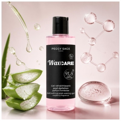 Peggy Sage Wax and Care Gel Rafraîchissant Post-Épilation Parfum Framboise 250 ml