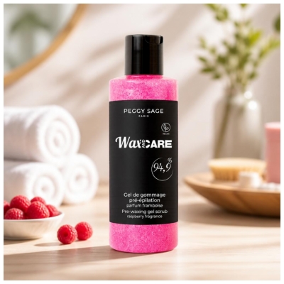 Peggy Sage Wax and Care Gel de Gommage Pré-Épilation Parfum Framboise 250 ml