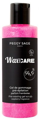 Peggy Sage Wax and Care Gel de Gommage Pré-Épilation Parfum Framboise 250 ml