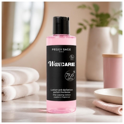 Peggy Sage Wax and Care Lotion Pré-Épilation Parfum Framboise 250 ml