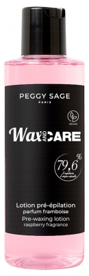 Peggy Sage Wax and Care Lotion Pré-Épilation Parfum Framboise 250 ml