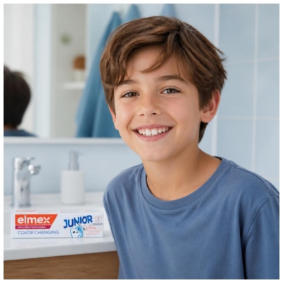 Elmex Dentifrice Junior Anti-Caries Professional Color Changing 6-12 Ans 75 ml