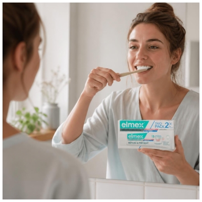 Elmex Sensitive Professional Répare & Prévient + Blancheur + Soin Gencives Lot de 2 x 75 ml