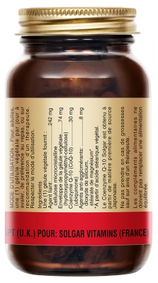 Solgar Coq 10 30 mg Unités Végétales
