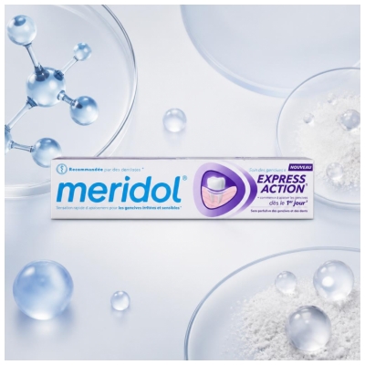 Meridol Express Action Dentifrice Soin des Gencives et des Dents 75 ml 