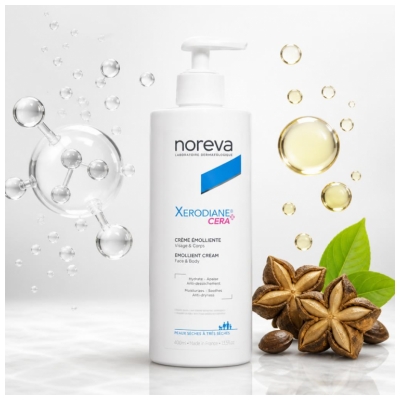 Noreva Xerodiane Cera+ Crème Émolliente Visage & Corps 400 ml