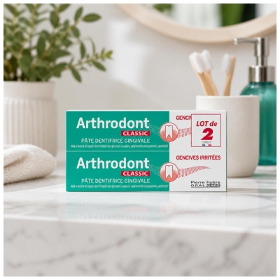 Arthrodont Classic Dentifrice Gencives Sensibles Lot 2 x 75 ml