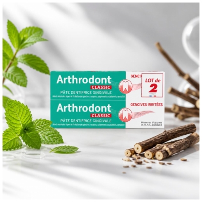 Arthrodont Classic Dentifrice Gencives Sensibles Lot 2 x 75 ml