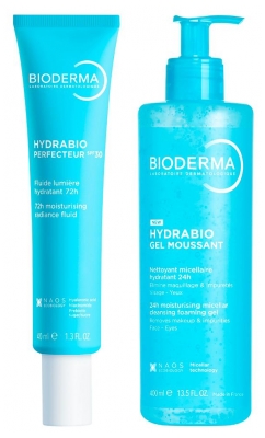 Bioderma Hydrabio Perfecteur Fluide Hydratant 72H SPF30 40 ml + Gel Moussant Nettoyant Micellaire Hydratant 24H 400 ml