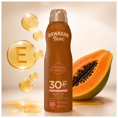 Hawaiian Tropic Glowing Protection Brume Huile SPF30 180 ml