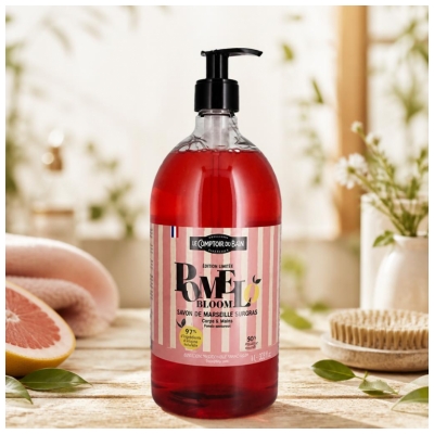 Le Comptoir du Bain Savon de Marseille Surgras Parfum Pomelo Bloom 1 L