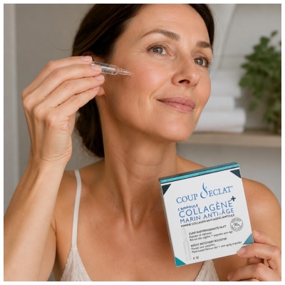Coup d'Éclat 12 Ampoules Collagène Marin Anti-Âge Cure Nuit
