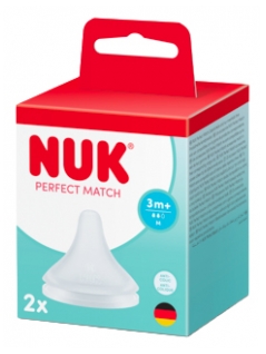 Nuk 2 Tétines Perfect Match 3M+ m