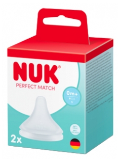 NUK Perfect Match 2 Tétines Silicone Perçage M Anti Colique Dès la Naissance