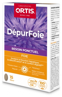 Ortis DépurFoie Besoin Ponctuel 15 Comprimés