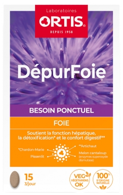 Ortis DépurFoie Besoin Ponctuel 15 Comprimés