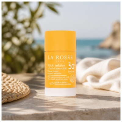 La Rosée Stick Solaire Invisible à l'Huile d'Abricot Bio SPF50+ 18,5 g