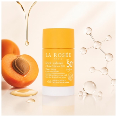 La Rosée Stick Solaire Invisible à l'Huile d'Abricot Bio SPF50+ 18,5 g