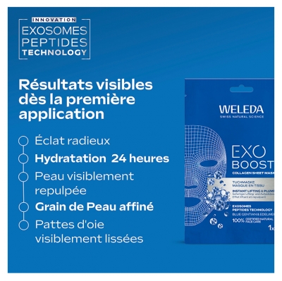 Weleda Exo Boost Collagen Masque en Tissu Gentiane Bleue + Edelweiss 20 ml