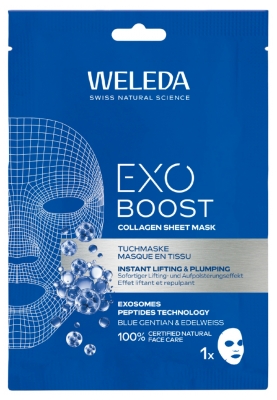 Weleda Exo Boost Collagen Masque en Tissu Gentiane Bleue + Edelweiss 20 ml
