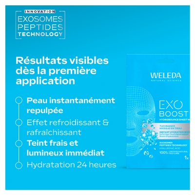 Weleda Exo Boost Hydrobounce Masque en Tissu Hydratation 20 ml