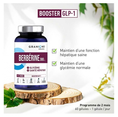 Granions Berbérine 380 mg Booster GLP-1 60 Gélules