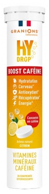 Granions HyDrop Vitamines Minéraux Boost Caféine 20 Comprimés