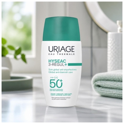 Uriage Hyséac 3-Regul + Soin Global Anti-Imperfections Visage SPF50+ 50 ml