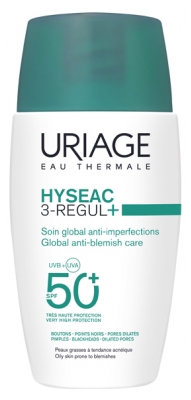 Uriage Hyséac 3-Regul + Soin Global Anti-Imperfections Visage SPF50+ 50 ml