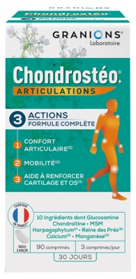 Granions Chondrostéo ? + Format Économique - 1 Mois - 90 Comprimés