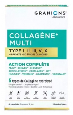 Granions Collagène + Multi Type I, II, III, V, X 60 Unités Sécables