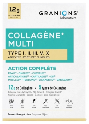 Granions Collagène + Multi Type I, II, III, V, X 20 Jours 260 g