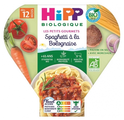 Hipp Spaghetti à la Bolognaise Assiette 230 g Dès 12 Mois