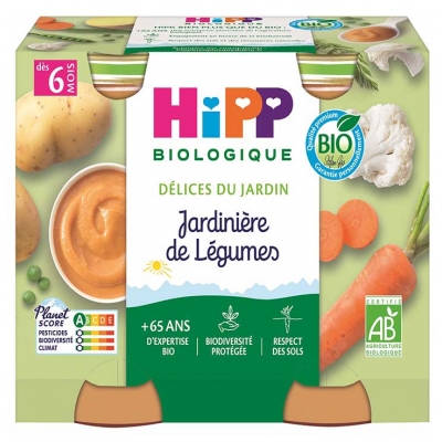 Hipp Jardinière de Légumes Pots 2 X 190 g Dès 6 Mois