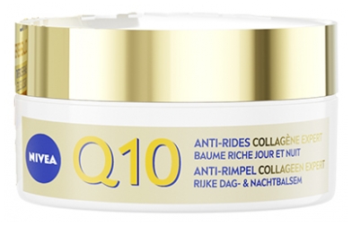 Nivea Q10 Anti-Rides Collagène Expert Baume Riche Jour & Nuit Visage Cou et Décolleté 50 ml