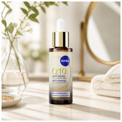 Nivea Q10 Anti-Rides Collagène Expert Sérum Réparateur Visage Cou et Décolleté 30 ml