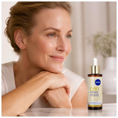 Nivea Q10 Anti-Rides Collagène Expert Sérum Réparateur Visage Cou et Décolleté 30 ml