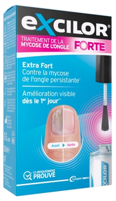Excilor Forte Traitement Mycose de l'Ongle avec Pinceau Applicateur 30 ml + 1 Coupe Ongles Offert