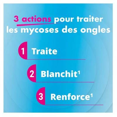 Excilor Traitement Mycose de l'Ongle 3 Actions avec Pinceau Applicateur 7 ml