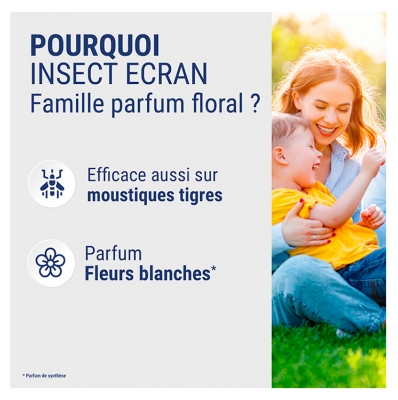 Insect Ecran Anti-Moustiques Spray Répulsif Peau Parfum Floral 100 ml