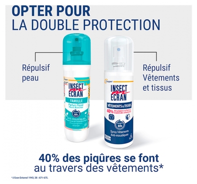 Insect Ecran Anti-Moustiques Spray Répulsif Peau Parfum Floral 100 ml