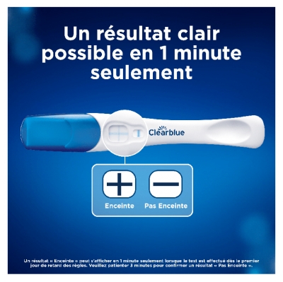 Clearblue Test de Grossesse Détection Rapide x2