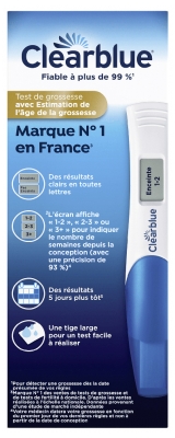 Clearblue Test de Grossesse Digital Estimation Nombre de Semaines 2 Tests