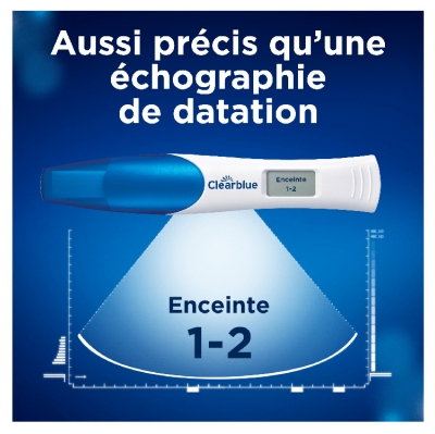 Clearblue Test de Grossesse Digital Estimation Nombre de Semaines 2 Tests