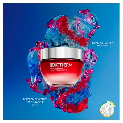Biotherm Blue Peptides Uplift Crème Riche Fermeté Rosée Peaux Sèches 50 ml