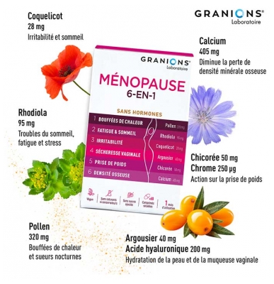 Granions Ménopause 6en1 60 Comprimés Sécables