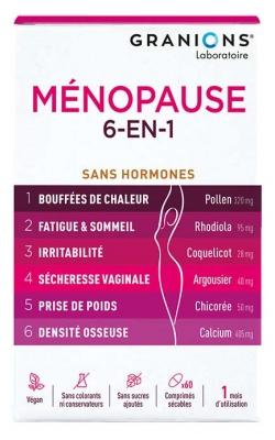 Granions Ménopause 6en1 60 Comprimés Sécables